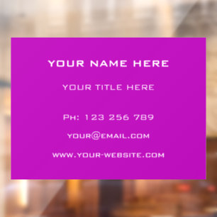 Custom Name Info Text Font and Colours Window Clin
