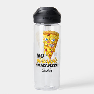 Custom Name & Ingredient Angry Pizza Water Bottle