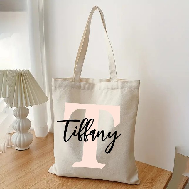 Custom Name Initial Bag for Women and Bridesmaids (initial bag for women, bridesmaid gift bag, tote bag for her, monogram bag for mom, custom bag mom)