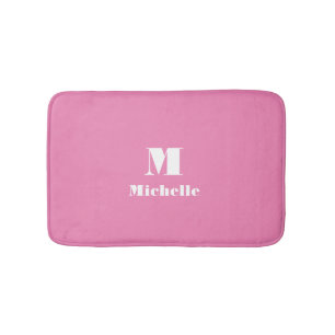 Custom Name Initial Solid Colour  Bath Mat