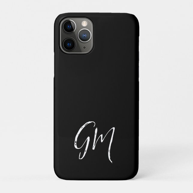 Custom name Initials personalised two letters Case-Mate iPhone Case (Back)
