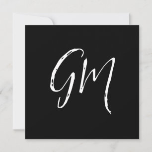 Custom name Initials personalised two letters Invitation