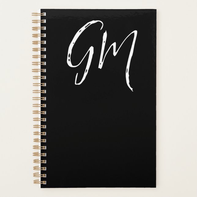 Custom name Initials personalised two letters Planner (Front)