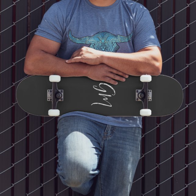 Custom name Initials personalised two letters Skateboard (Outdoor 3)