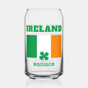 Custom Name Ireland Can Glass