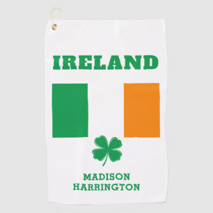 Custom Name Ireland Golf Towel