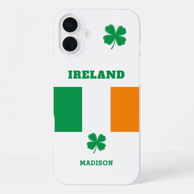 Custom Name Ireland iPhone Case (Back)