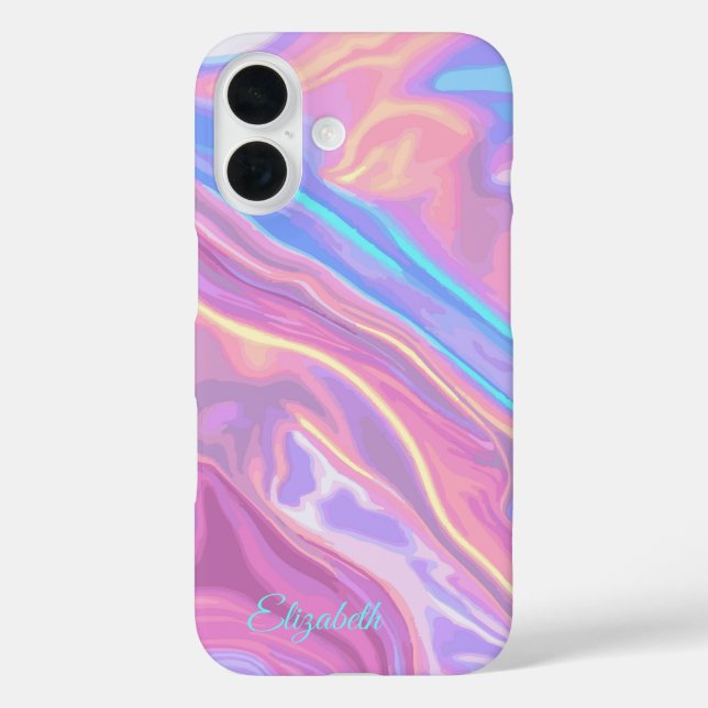 Custom Name Iridescent Case-Mate iPhone Case (Back)