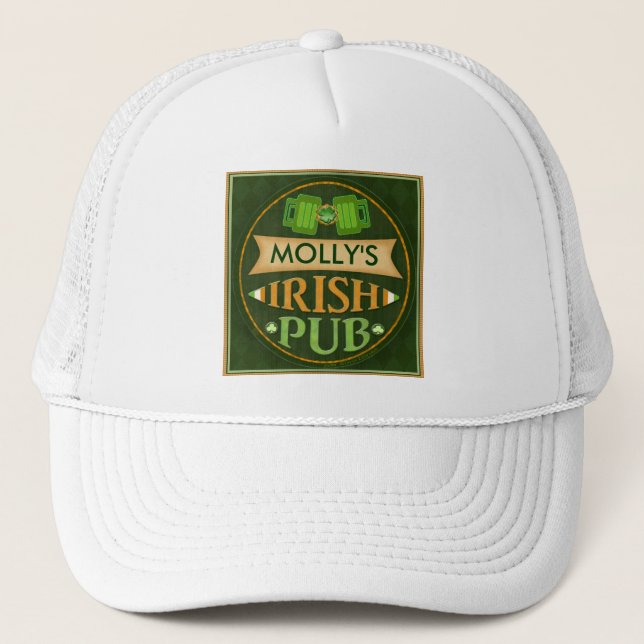 Custom Name  Irish Pub St. Patrick's Day Hat (Front)
