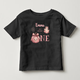 Custom Name is a Spooky One Pinkoween Girl T-Shirt