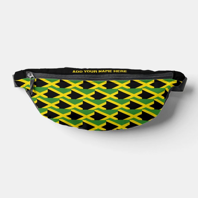 Custom Name JAMAICA FLAG Bum Bags (Lay Down)