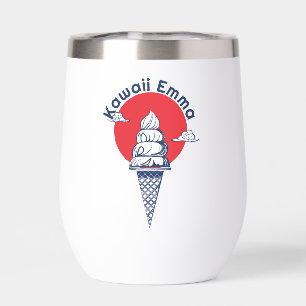 Custom Name Kawaii Ice Cream Cone Cute Japanese
