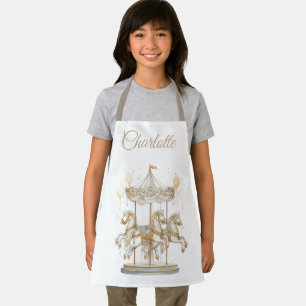 Custom Name Kids Apron   Carousel Magic