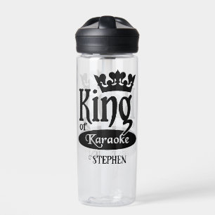Custom Name King of Karaoke Water Bottle