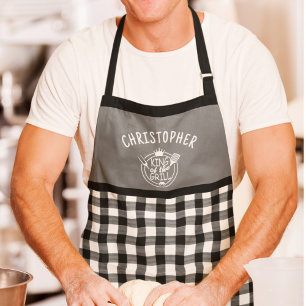 Custom Name King of the Gingham Grill Apron