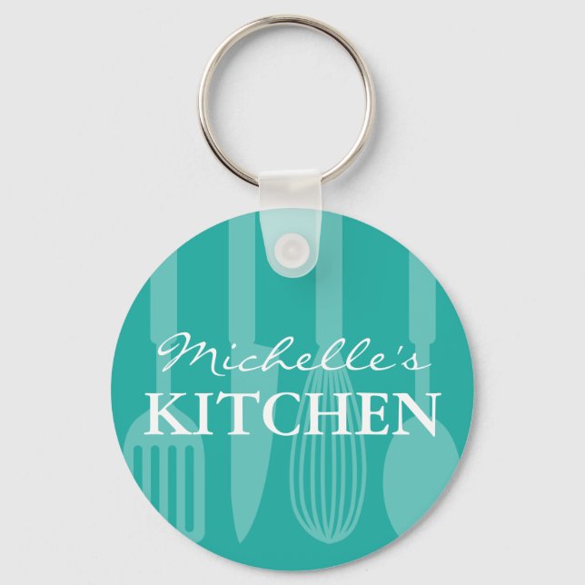 Custom name kitchen cooking utensils keychains (Front)