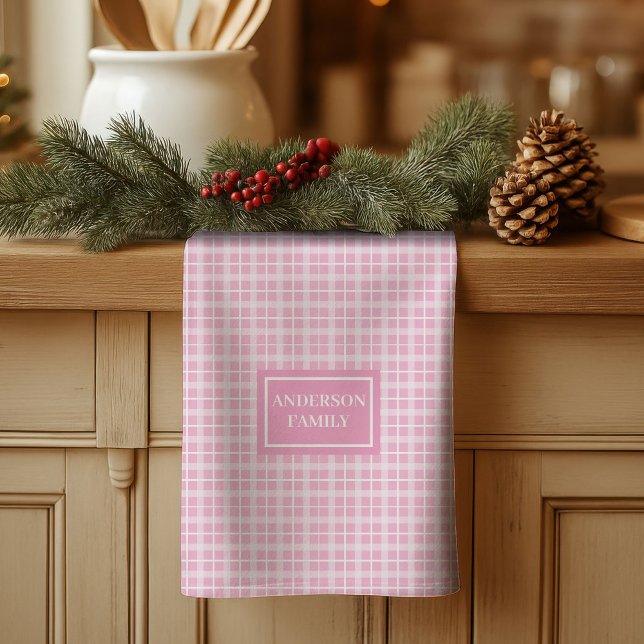 Custom Name Kitchen Towel Elegant Pastel Style (Custom Name Kitchen Towel Elegant Pastel Style)