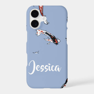 Custom name koi fish blue