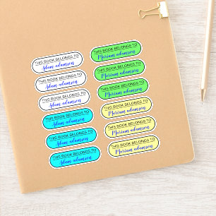 Custom Name Labels (This Book Belongs To Owner)