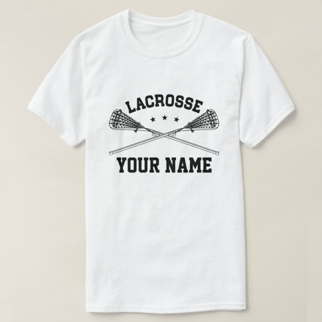 Custom Name Lacrosse T-Shirt (Design Front)