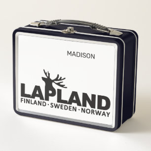 Custom Name LAPLAND Metal Lunch Box