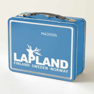Custom Name LAPLAND Metal Lunch Box