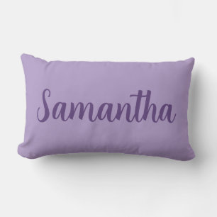 Custom Name Lavender – Personalised Lumbar Cushion