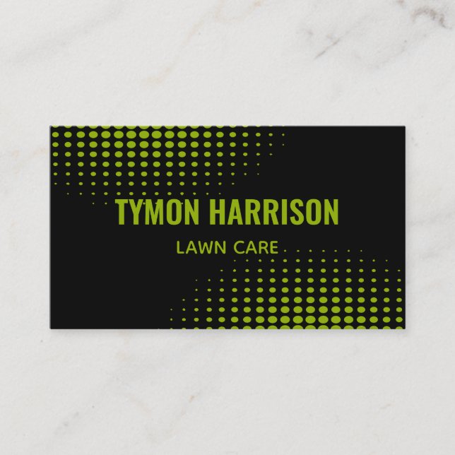 Custom Name Lawn Care  Business Card (Front)