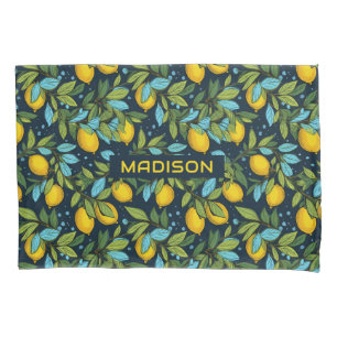 Custom Name Lemon Pattern Pillowcase