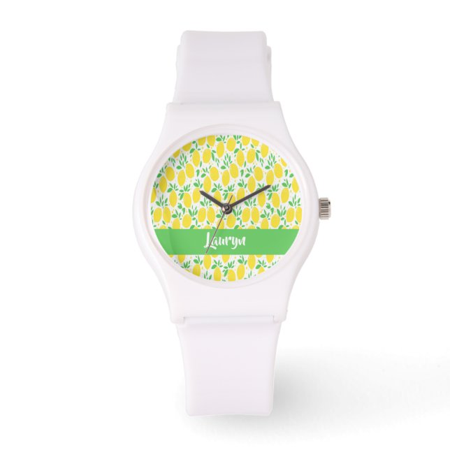 Custom name lemon pattern watch (Front)