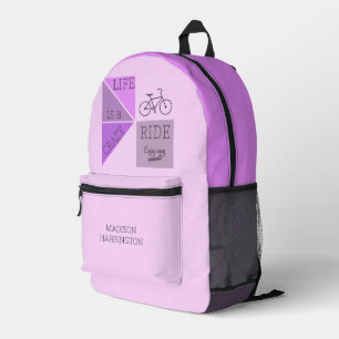 Custom Name Life is a Crazy Ride Printed Backpack