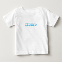 Custom name light blue text cute baby T-Shirt