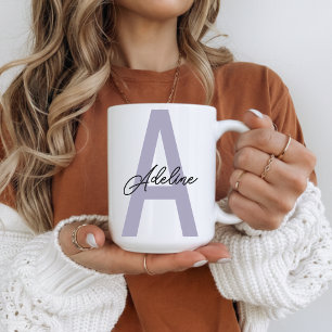 Custom Name Lilac Mug Bridal Party Gift for Her
