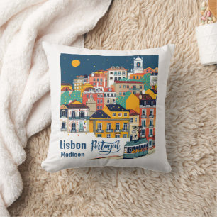 Custom Name Lisbon Portugal Cushion