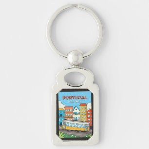 Custom Name Lisbon Portugal Key Ring