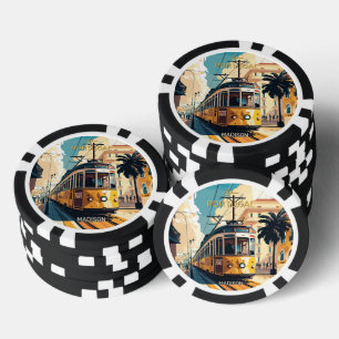Custom Name Lisbon Portugal Poker Chips