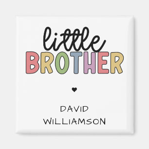 Custom Name Little Brother Cute Personalised Magnet