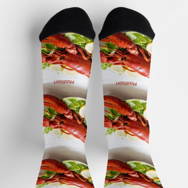 Custom Name Lobster Socks (Top)