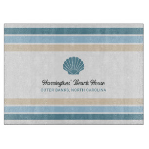 Custom Name & Location Beach House Cutting Board