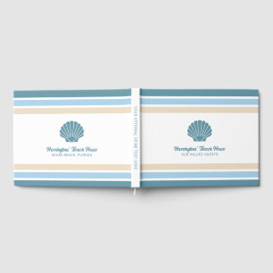 Custom Name & Location Beach House Guest Book