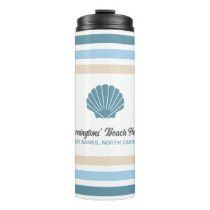 Custom Name & Location Beach House Thermal Tumbler
