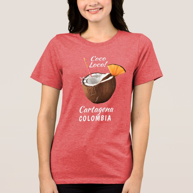 Custom Name & Location Coco Loco Tri-Blend Shirt (Front)