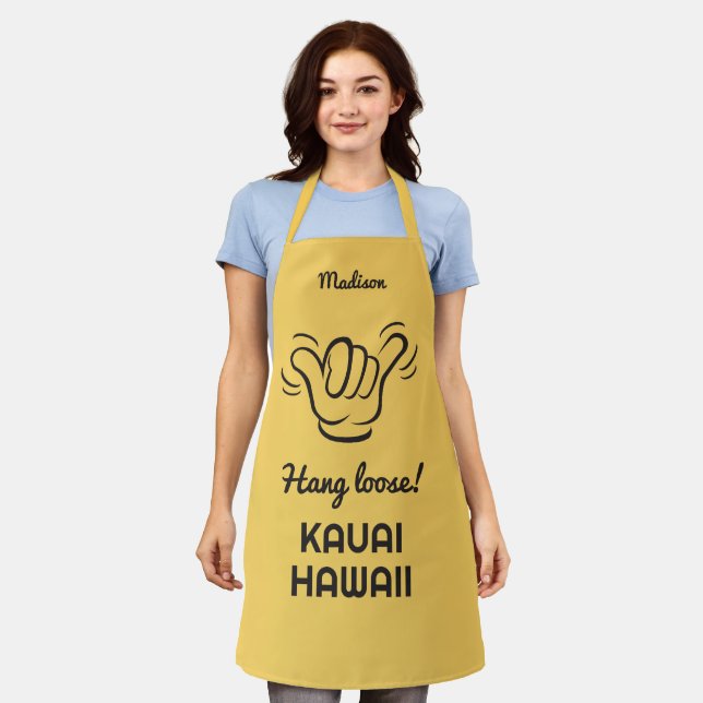 Custom Name, Location & Colour Shaka Apron (Worn)