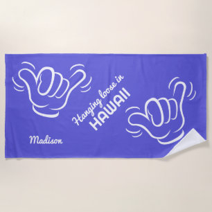 Custom Name, Location & Colour Shaka Beach Towel