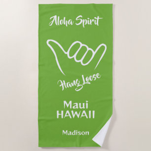 Custom Name, Location & Colour Shaka Beach Towel