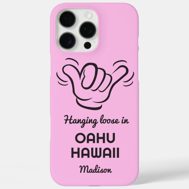Custom Name, Location & Colour Shaka Case-Mate iPhone Case (Back)