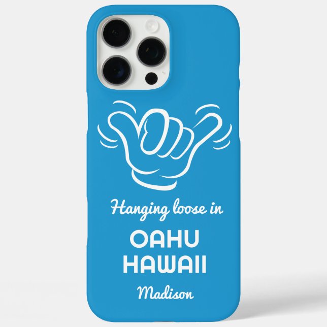 Custom Name, Location & Colour Shaka Case-Mate iPhone Case (Back)