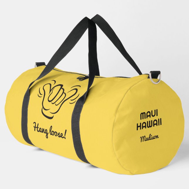 Custom Name, Location & Colour Shaka Duffle Bag (Left Corner)