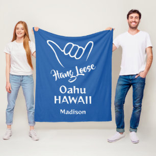 Custom Name, Location & Colour Shaka Fleece Blanket