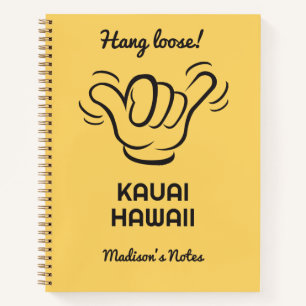 Custom Name, Location & Colour Shaka Notebook
